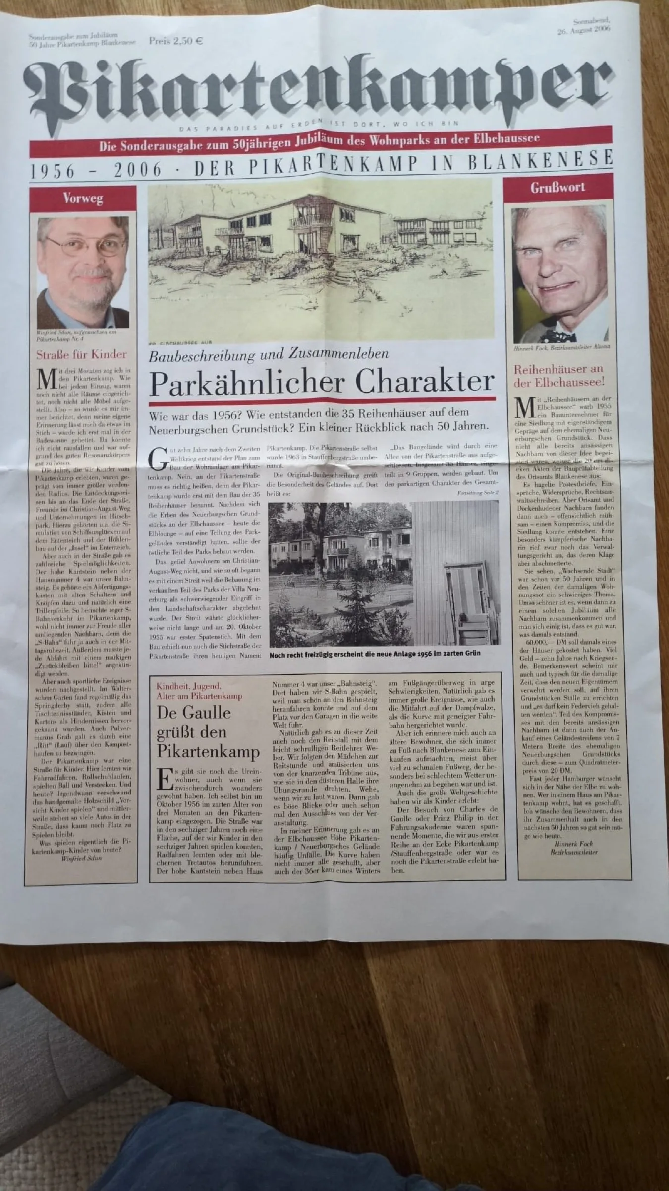 Titelseite der Jubiläumszeitung Pikartenkamper von 2006 zum 50. Jahrestag der Siedlung